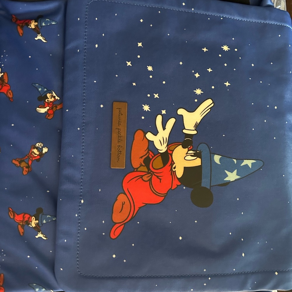 Disney Black Tote Bag with Sorcerer Mickey Detail NEW